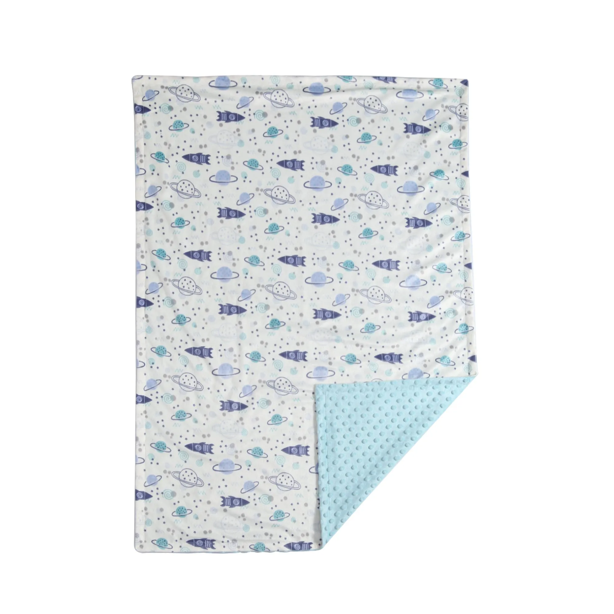 CREVENT - 2 coperte per neonati, 75 cm x 100 cm, graziose, soffici e calde, per neonati, biancheria da letto, lettino, passeggino, motivo nuvola grigia + spazio - immagine 8