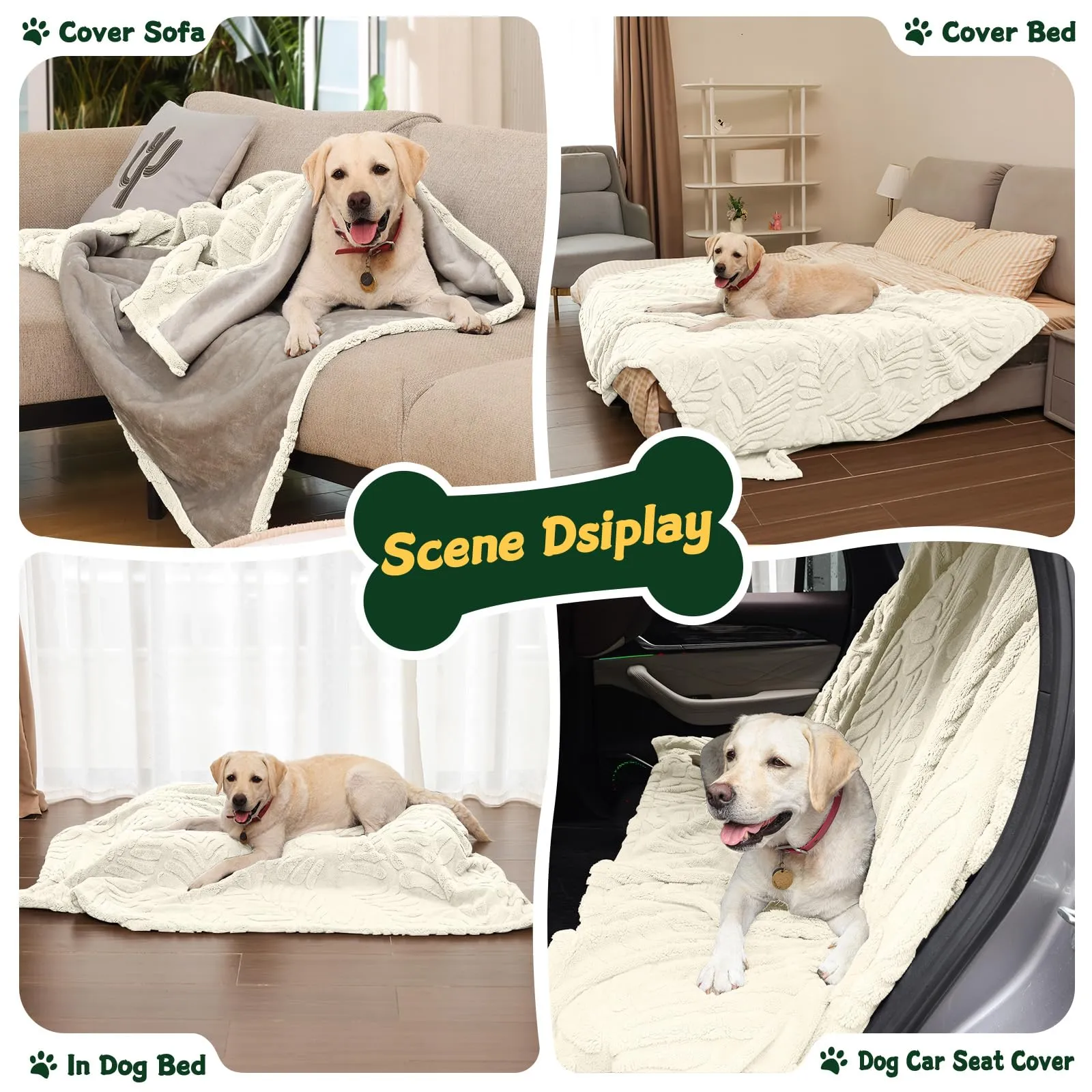 BaoDan Coperta per Cani Gatto Lavabile, Coperta Cane Impermeabile 73x100cm - immagine 6