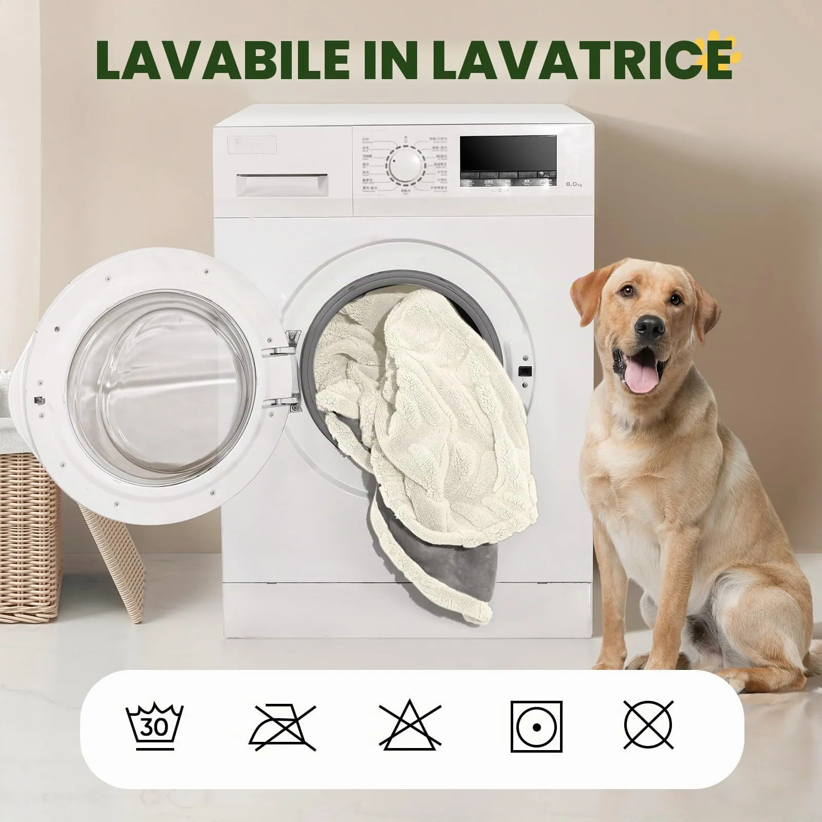 BaoDan Coperta per Cani Gatto Lavabile, Coperta Cane Impermeabile 127x150cm - immagine 5