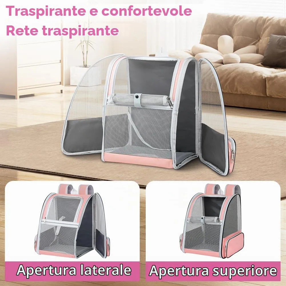 Alaoo Zaino per Gatti Cani, Zaino Portatile per Animali Domestici Upgrade - immagine 5
