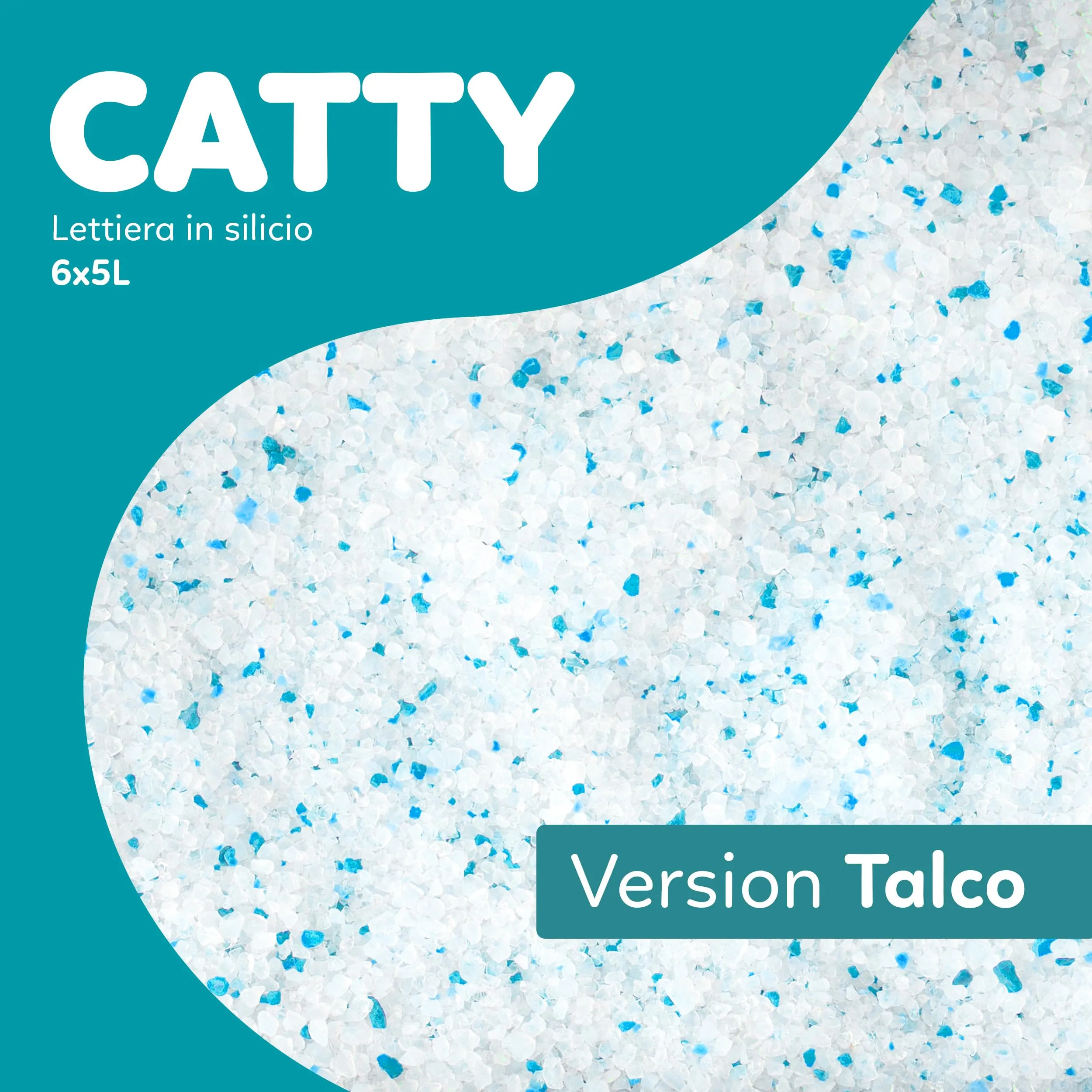 AQPET Catty Lettiera per Gatti al Silicio 30 L (6x5 L), Profumo Talco - immagine 2