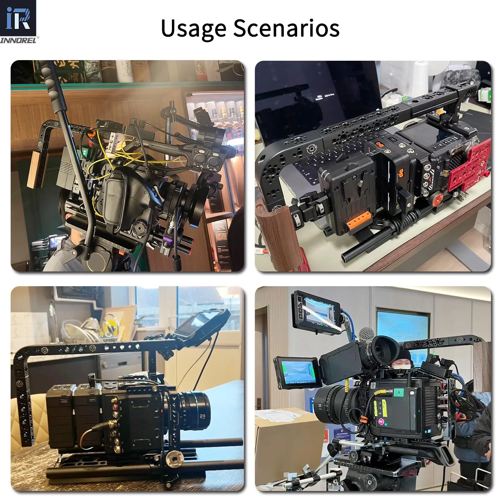 INNOREL CB2L Estensione maniglia superiore di posizionamento ARRI Maniglia universale multifunzione CNC Cheese Fissaggio a 90°per fotocamera Rabbit Cage Attrezzatura video Stabilizzatore gimbal - immagine 8