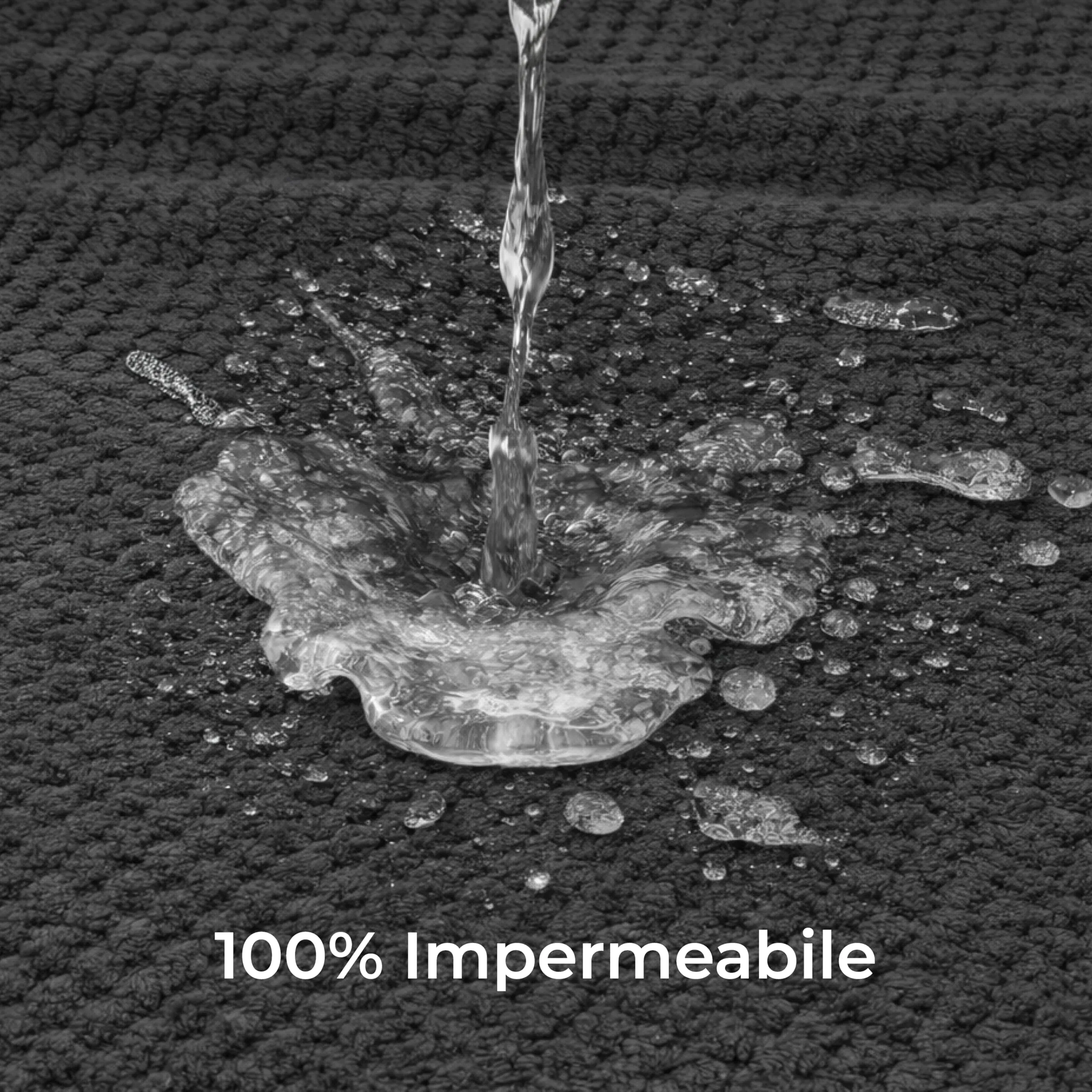 Dreamzie Coperta Impermeabile per Cani 80x100cm - Copridivano Impermeabile per Animali - Reversibile e Lavabile in Lavatrice in Pile Sherpa per Letto o Divano - Grigio scuro - immagine 8