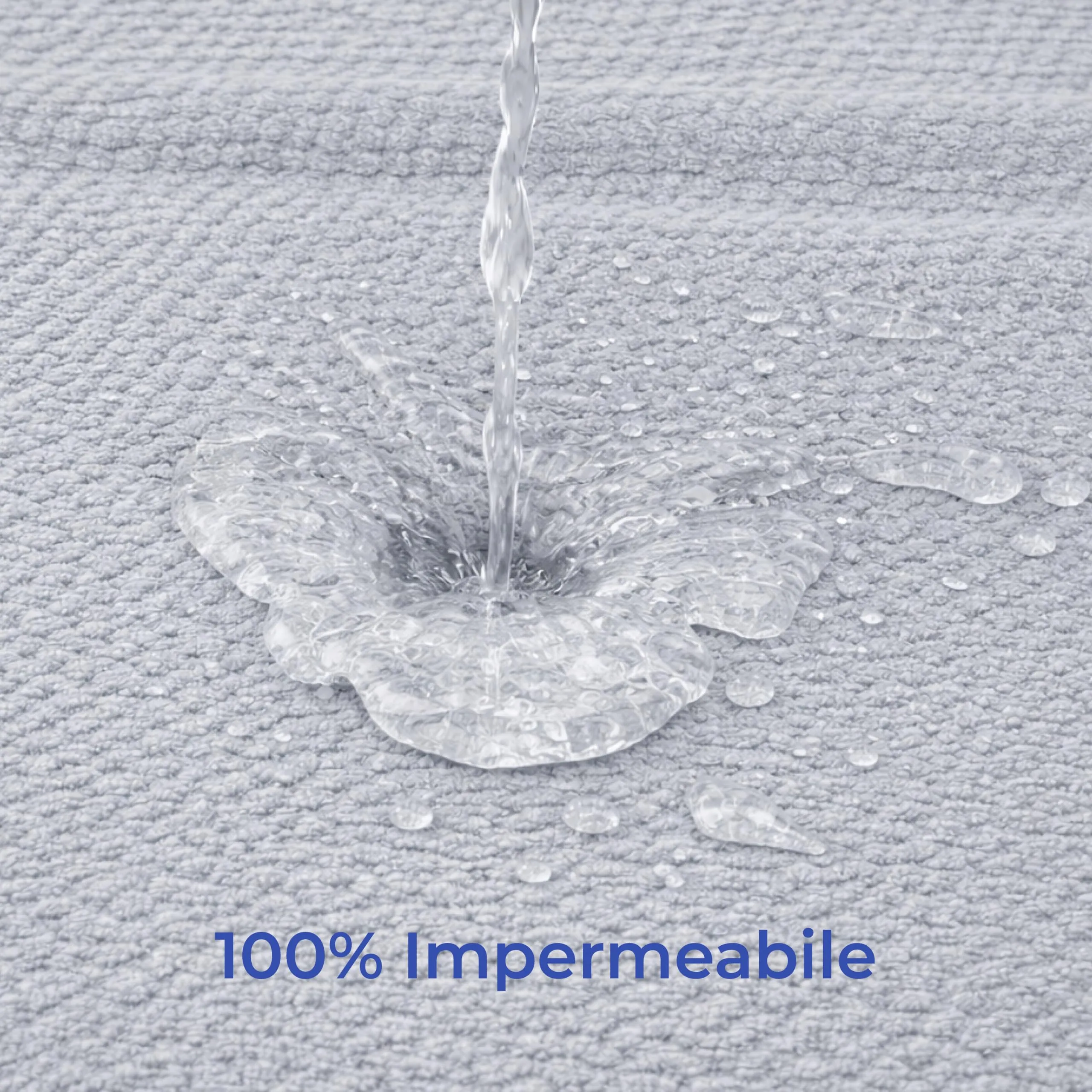 Dreamzie Coperta Impermeabile per Cani 100x120cm - Copridivano Impermeabile per Animali - Reversibile e Lavabile in Lavatrice in Pile Sherpa per Letto o Divano - Grigio chiaro - immagine 8