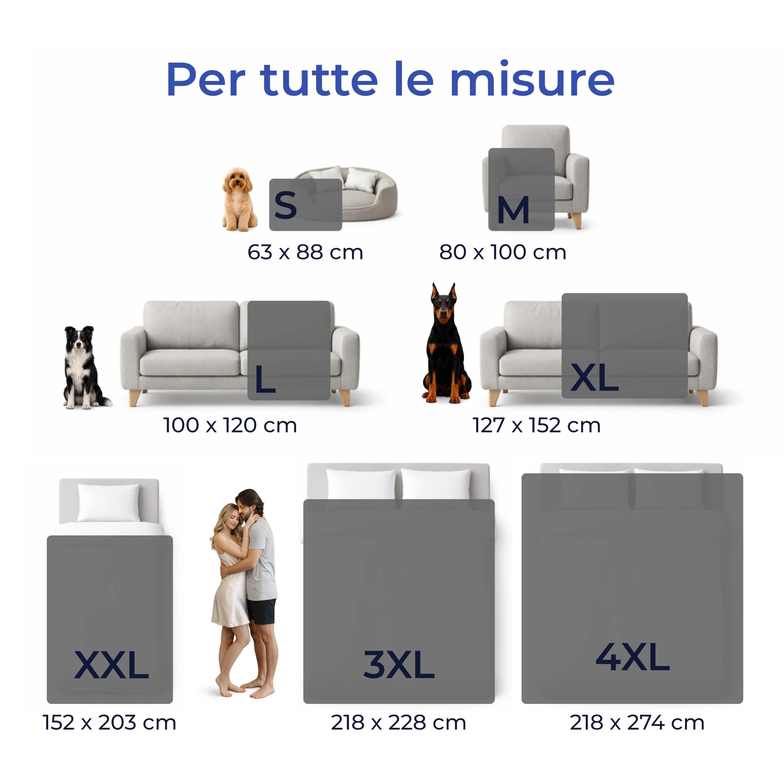 Dreamzie Coperta Impermeabile 127x152cm - Cerata Letto Matrimoniale Reversibile e Lavabile in Lavatrice in Pile Sherpa per Letto o Divano - Copridivano impermeabile per animali - Grigio scuro - immagine 5