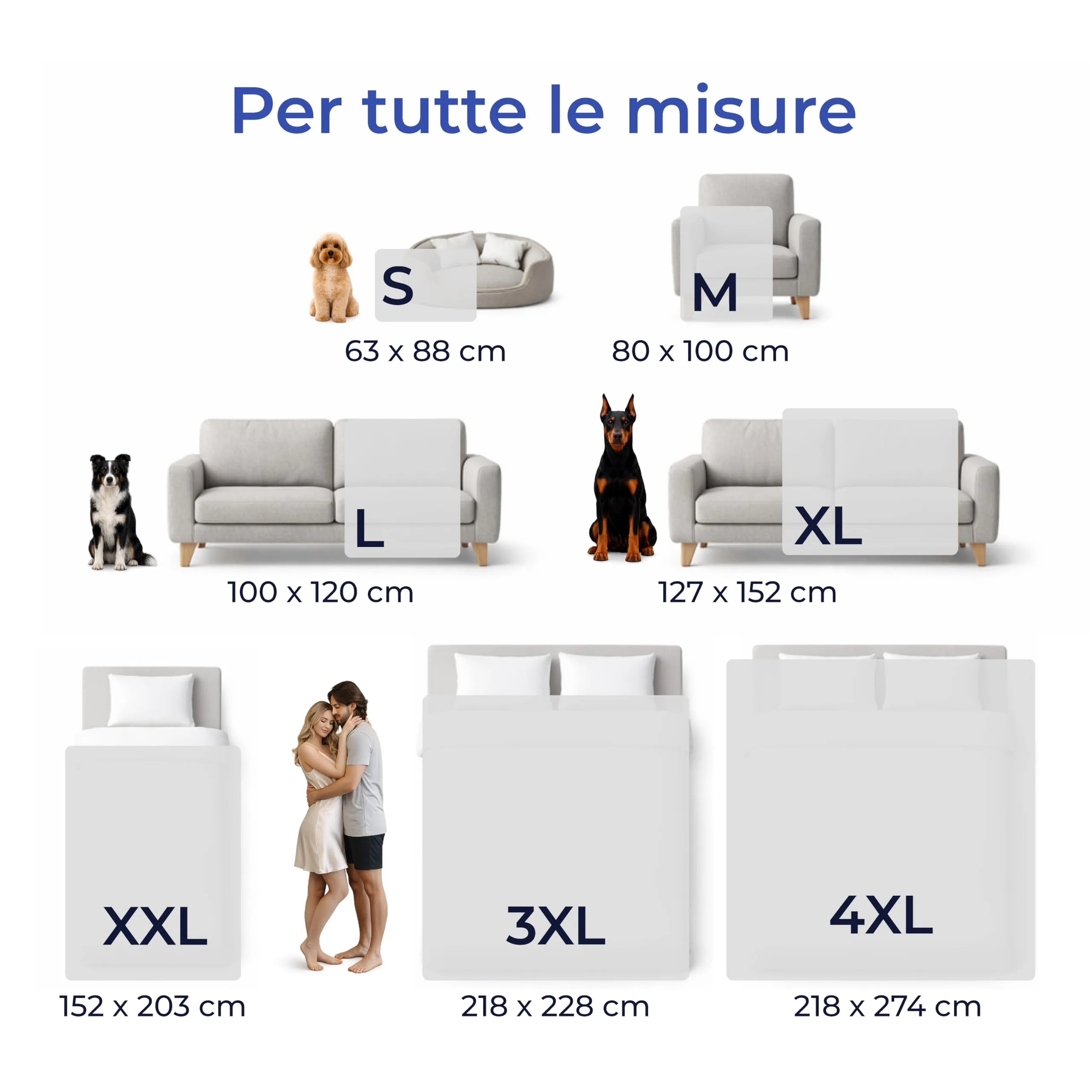 Dreamzie Coperta Impermeabile per Cani 80x100cm - Copridivano Impermeabile per Animali - Reversibile e Lavabile in Lavatrice in Pile Sherpa per Letto o Divano - Grigio chiaro - immagine 5