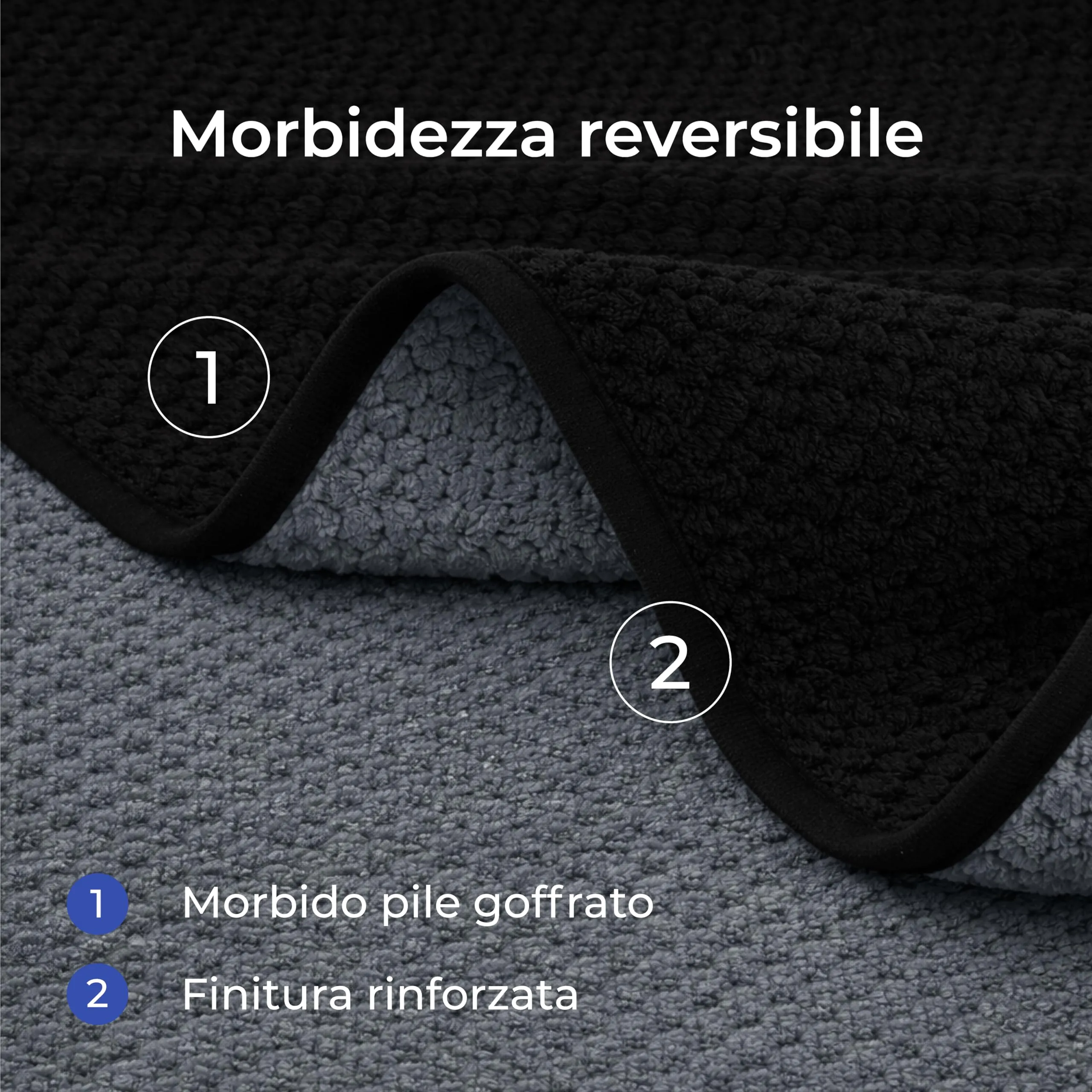 Dreamzie Coperta Impermeabile 127x152cm - Cerata Letto Matrimoniale Reversibile e Lavabile in Lavatrice in Pile Sherpa per Letto o Divano - Copridivano impermeabile per animali - Nero - immagine 3