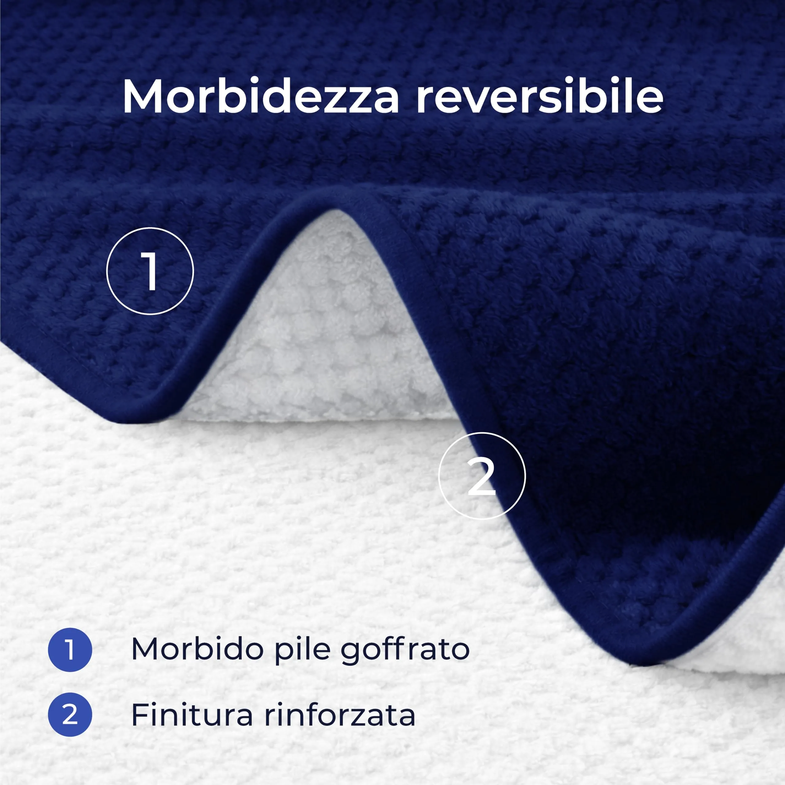 Dreamzie Coperta Impermeabile per Cani 100x120cm - Copridivano Impermeabile per Animali - Reversibile e Lavabile in Lavatrice in Pile Sherpa per Letto o Divano - Blu navy - immagine 3