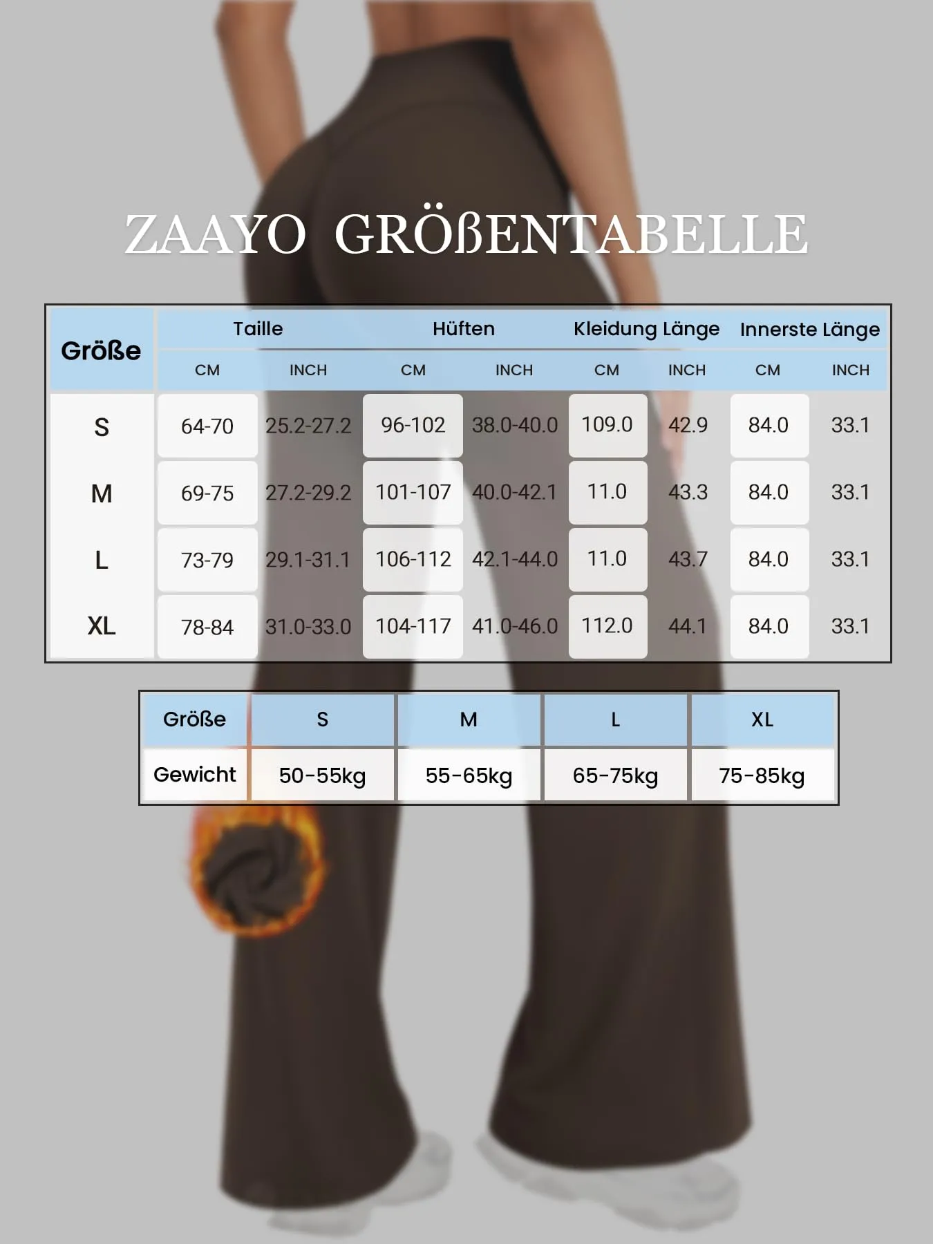 ZAAYO - Pantaloni da yoga senza cuciture da donna, leggings dritti a vita alta, leggings a zampa sportivi da yoga, leggings da donna opachi, pantaloni a sigaretta, L - immagine 6