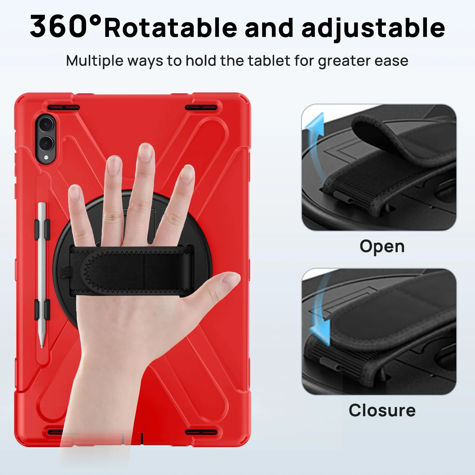 Gerutek Cover per Samsung Galaxy Tab S12 Ultra/ S11 Ultra 14.6'', Rosso - immagine 6