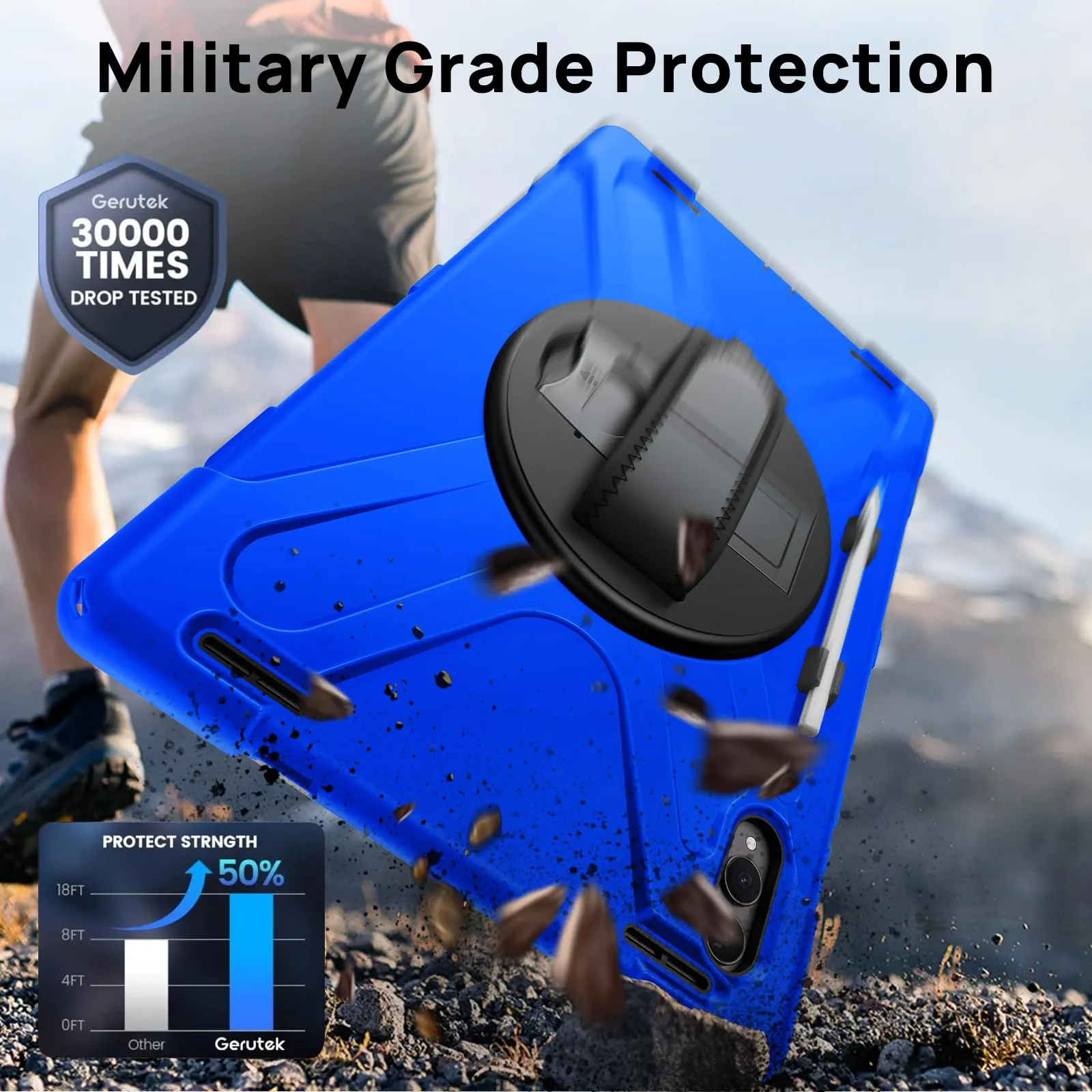 Gerutek Cover per Samsung Galaxy Tab S12 Ultra/ S11 Ultra 14.6'', Blu - immagine 4