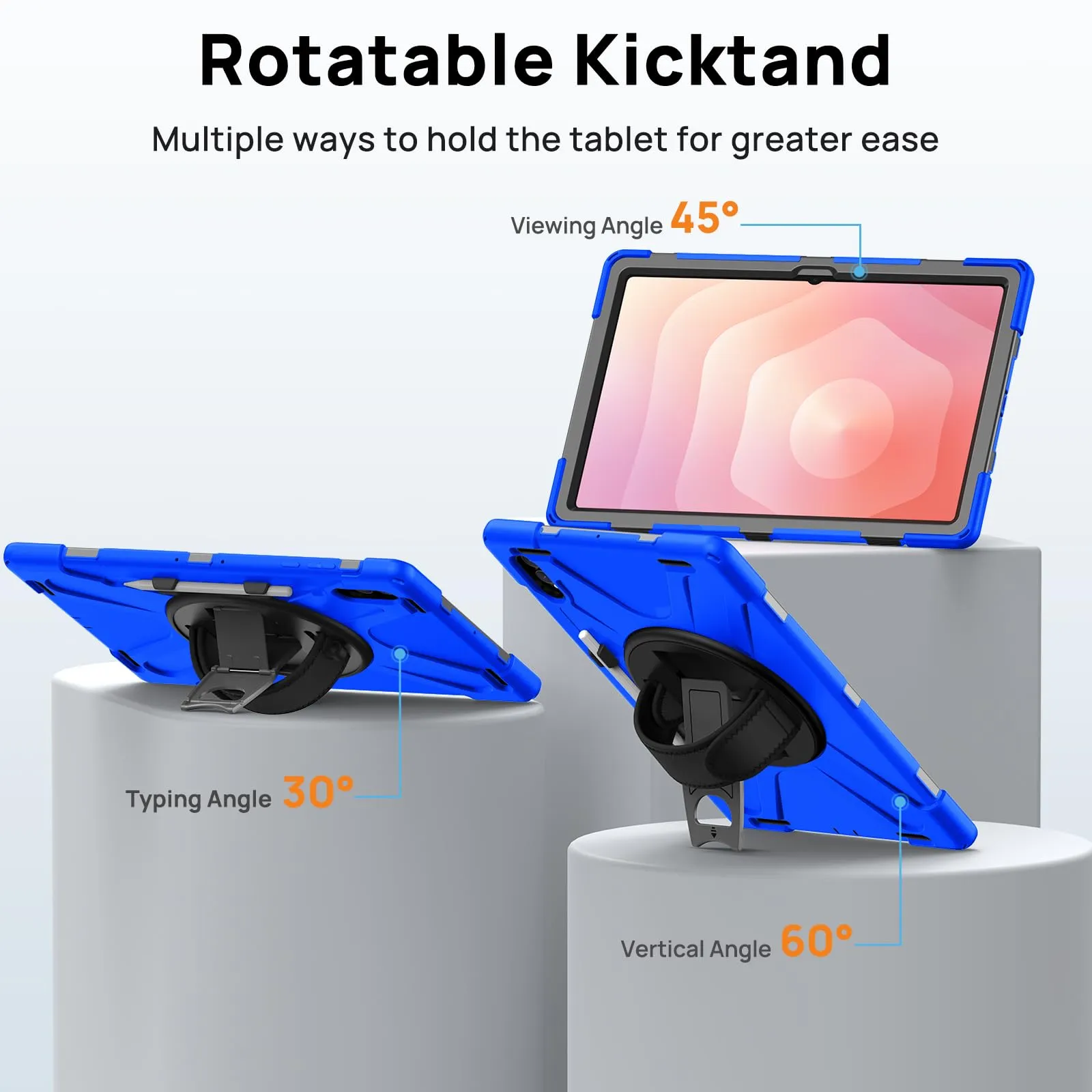 Gerutek Cover per Samsung Galaxy Tab S12 Ultra/ S11 Ultra 14.6'', Blu - immagine 5