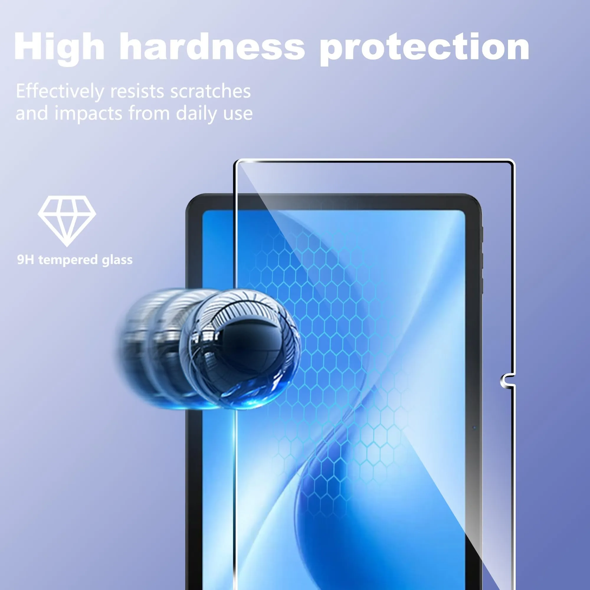 CAUHENYEE Pellicola Protettiva per Doogee U12 Vetro Temperato, Confezione da 2 HD Trasparente Pellicola Protettiva in Vetro Protettiva per Doogee U12, AntiGraffio - immagine 5