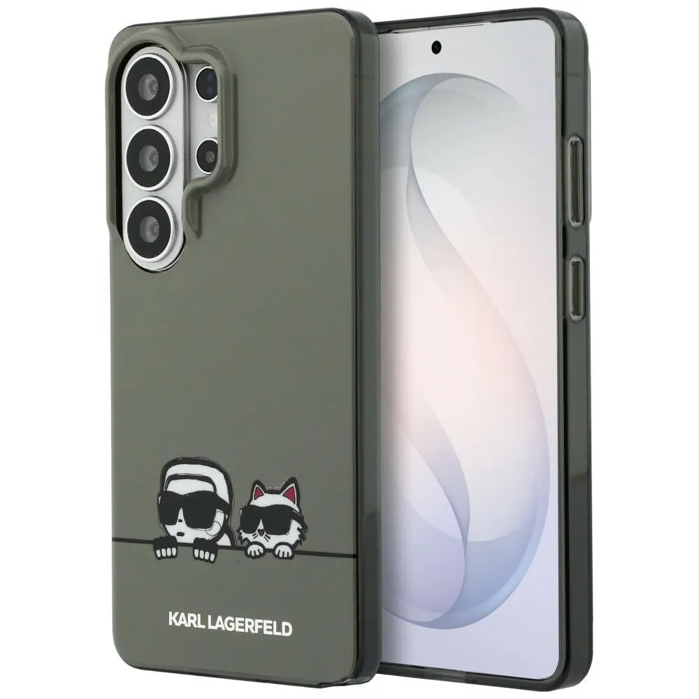 Custodia MagSafe per Samsung Galaxy S26 Ultra S948, Karl Lagerfeld, IML Karl & Choupette Peekaboo Logo, Nera - immagine 1