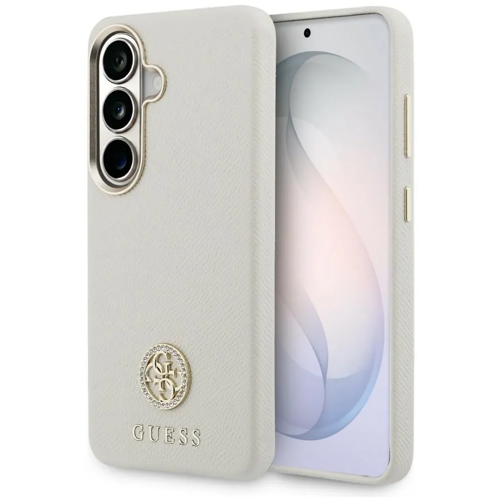 Custodia MagSafe per Samsung Galaxy S26 S942, Guess, Rhinestone Round Logo, Beige - immagine 1