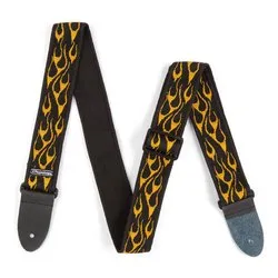Tracolla chitarra CLASSIC Flambe orange e Yellow D3811OY - immagine 1