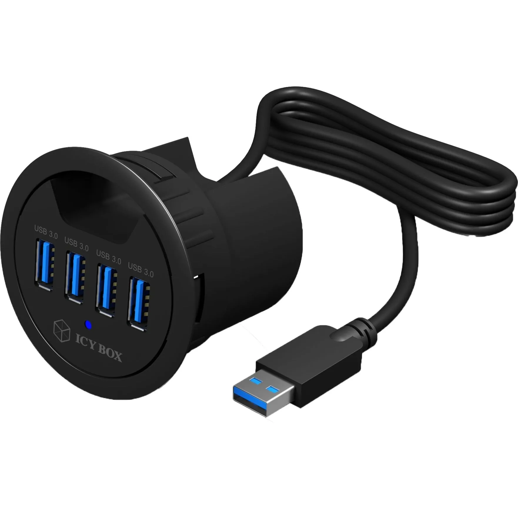 IB-HUB1403 USB 3.2 Gen 1 (3.1 Gen 1) Type-A 5000 Mbit/s Nero, Hub USB - immagine 1