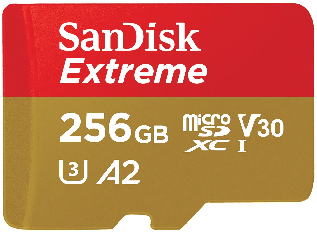 Scheda di Memoria microSDXC SanDisk Extreme, 256Gb, Classe 10 / UHS-1 U3 SDSQXAV-256G-GN6MN - immagine 1