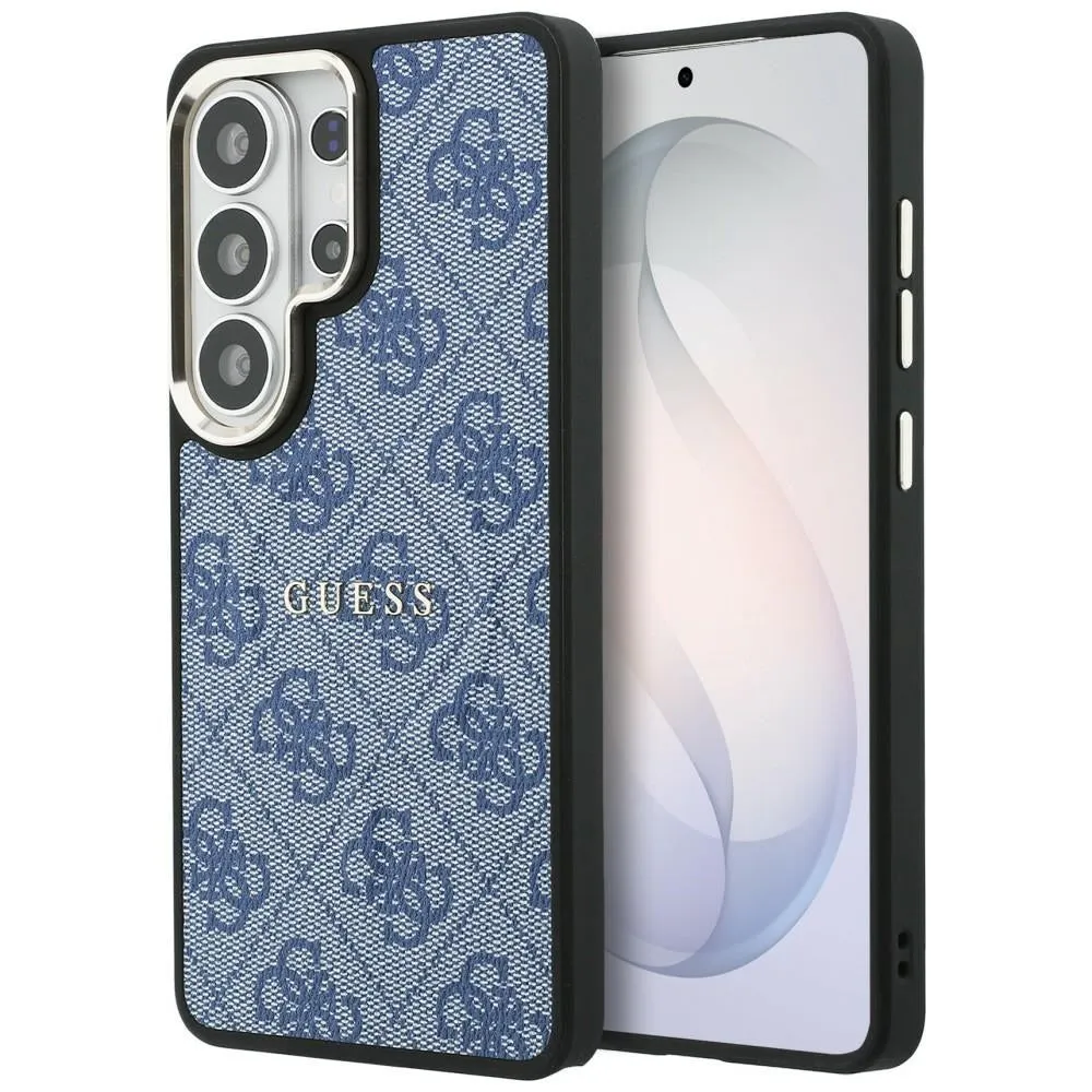 Custodia MagSafe per Samsung Galaxy S26 Ultra S948, Guess, 4G Embossed Ring, Blu - immagine 1