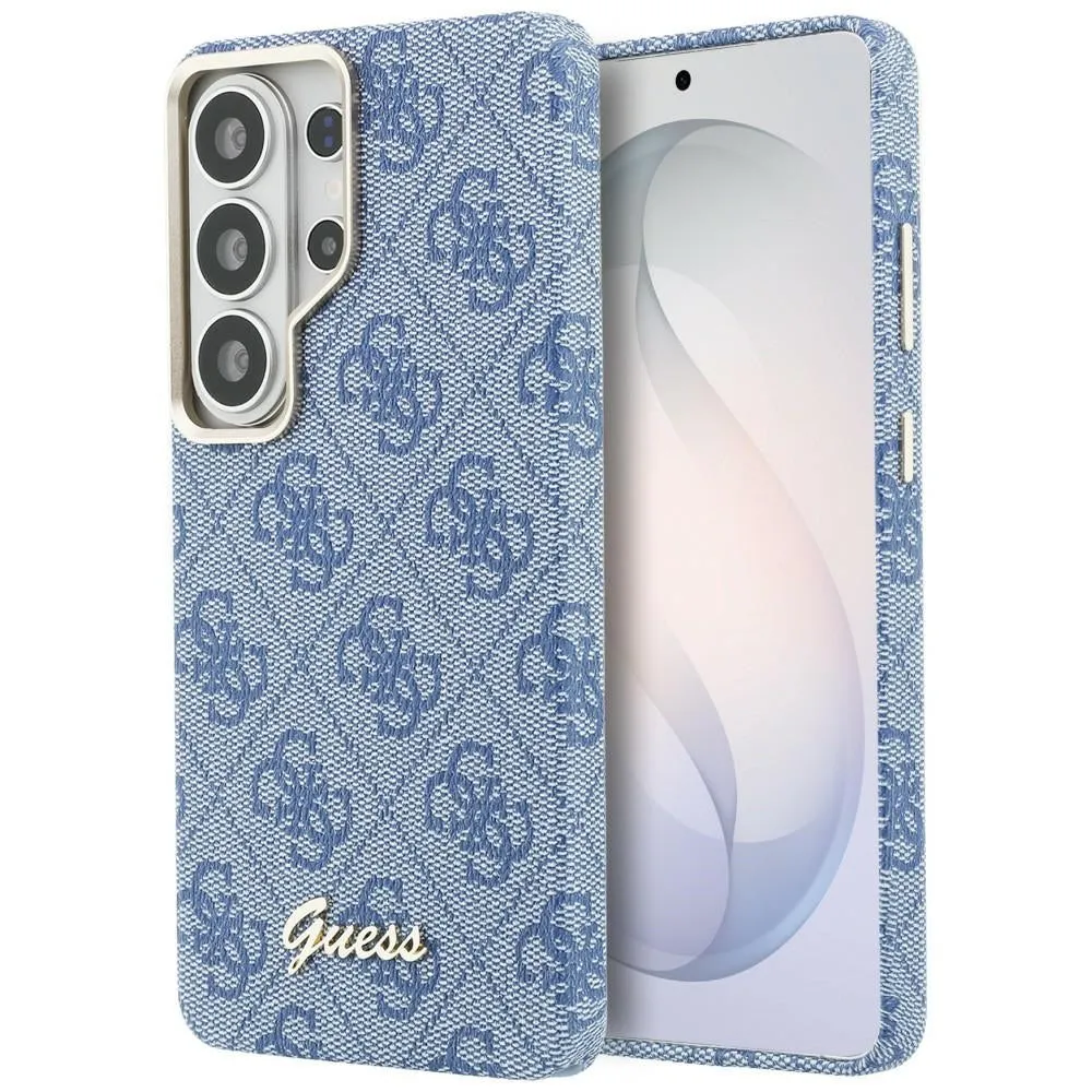 Custodia MagSafe per Samsung Galaxy S26 Ultra S948, Guess, 4G Script Logo, Blu - immagine 1