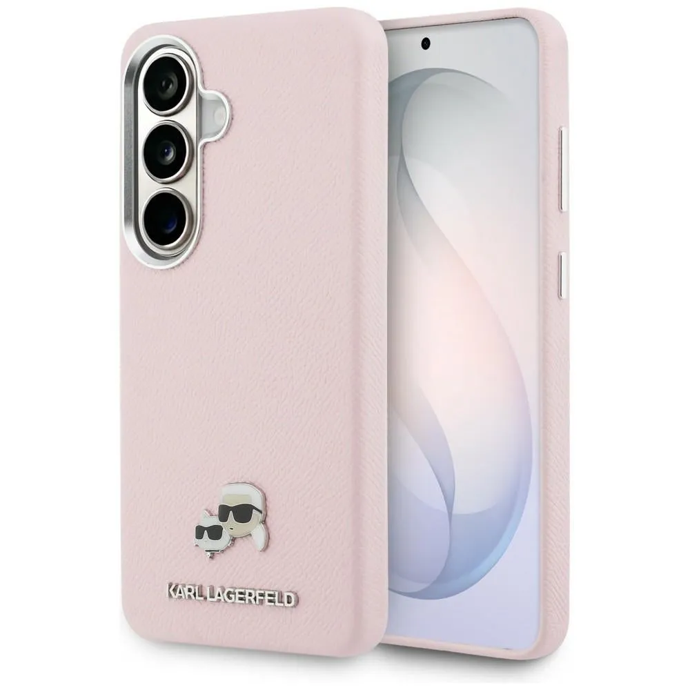 Custodia MagSafe per Samsung Galaxy S26 S942, Karl Lagerfeld, Karl & Choupette Head's Pin, Rosa - immagine 1