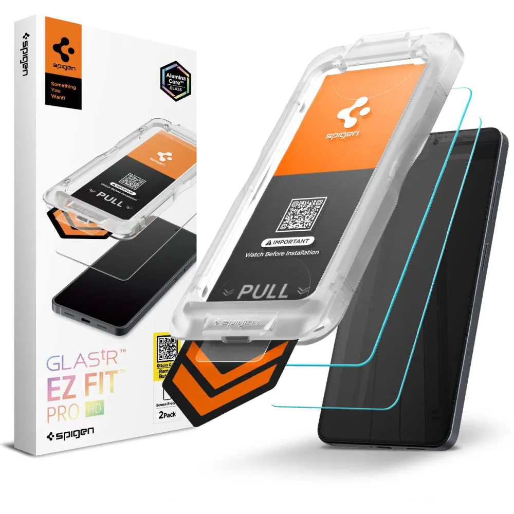 Pellicola Protettiva Schermo Spigen GlastR EZ FIT Pro HD per Samsung Galaxy S26 Plus S947, Vetro Temperato, Full Glue, Set 2 pezzi AGL11084 - immagine 1
