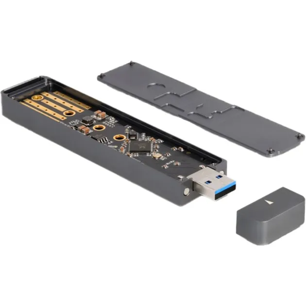 Custodia esterna M.2 NVMe PCle SSD, SATA SSD, Disk enclosure - immagine 1