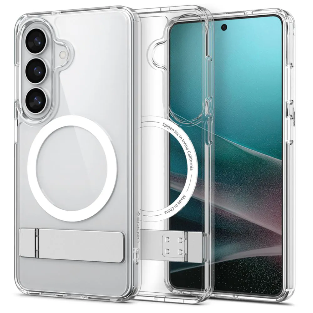 Custodia MagSafe per Samsung Galaxy S26 S942, Spigen, Ultra Hybrid S, Trasparente Bianca ACS11061 - immagine 1