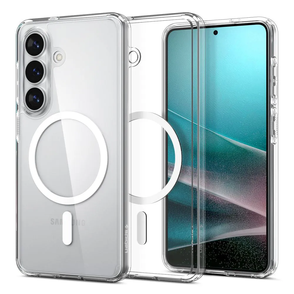 Custodia MagSafe per Samsung Galaxy S26 S942, Spigen, Ultra Hybrid, Trasparente Bianca ACS10734 - immagine 1