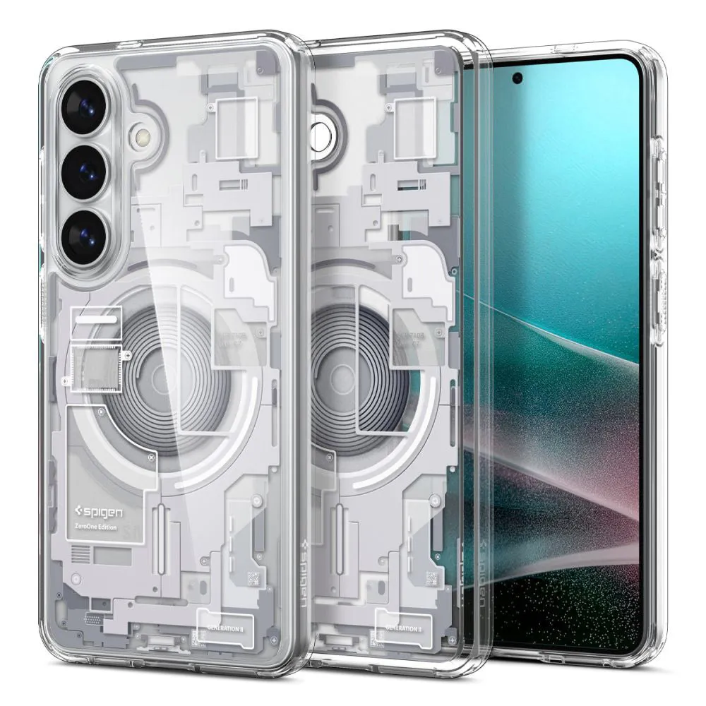 Custodia MagSafe per Samsung Galaxy S26 S942, Spigen, Ultra Hybrid Zero One, Bianca ACS10737 - immagine 1