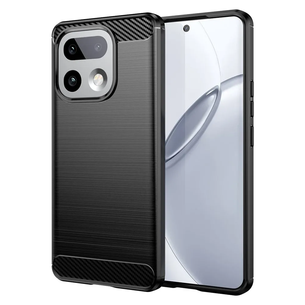 Custodia per Realme 16 Pro+, Techsuit, Carbonio, Nera - immagine 1