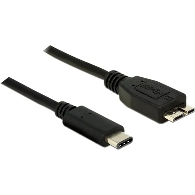 1m USB 3.1 cavo USB USB 3.2 Gen 2 (3.1 Gen 2) USB C Micro-USB B Nero - immagine 1