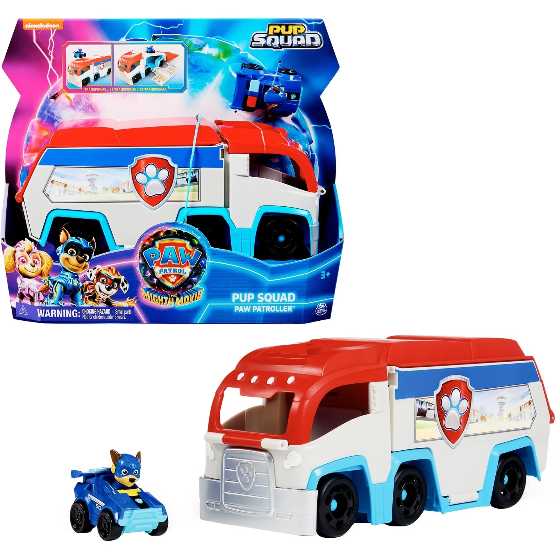 Paw Patrol, Paw Patroller Pup Squad, dal Super Film, Giochi Paw Patrol per Bambini e Bambine, 3+ anni, veicolo da gioco - immagine 1