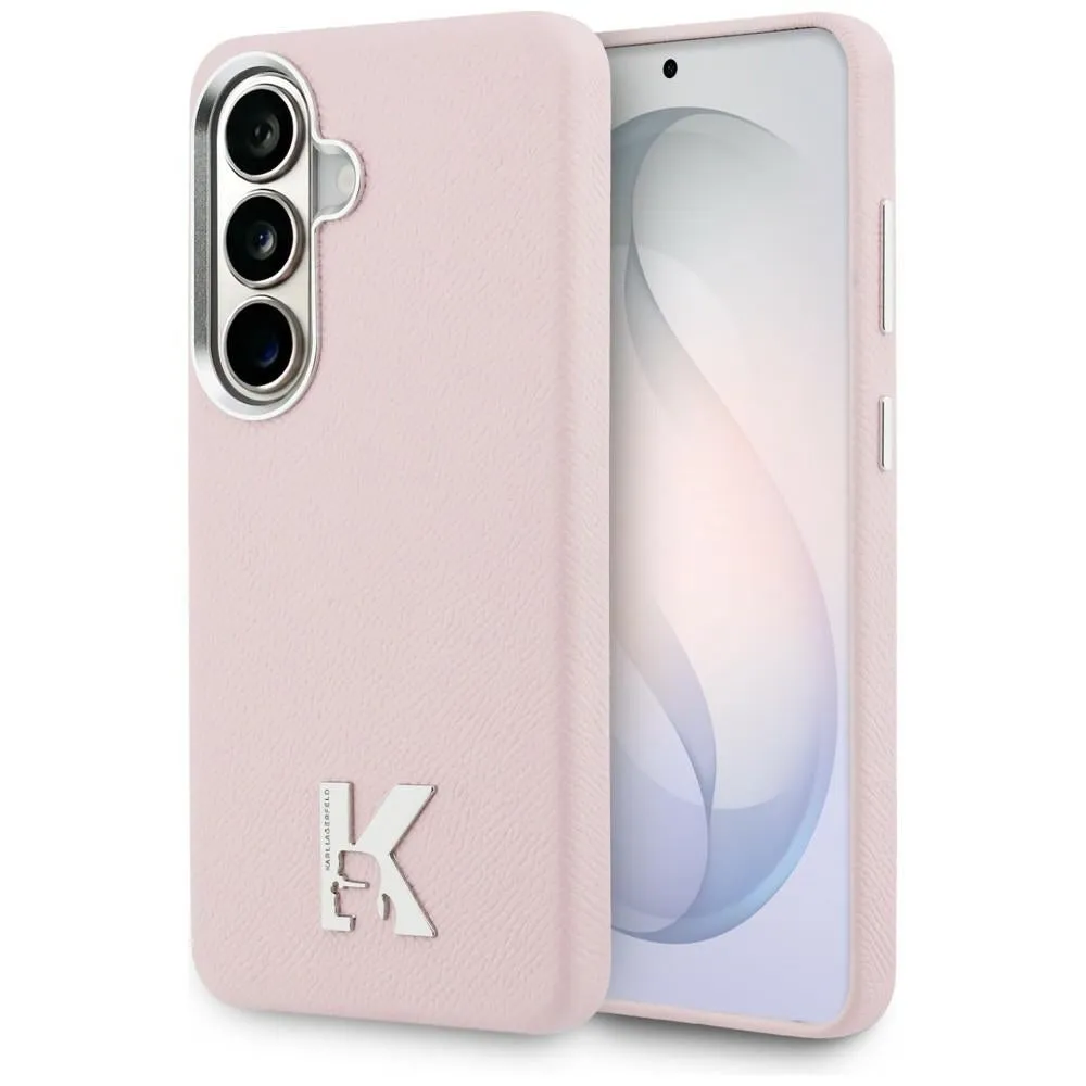 Custodia MagSafe per Samsung Galaxy S26 S942, Karl Lagerfeld, Karl Head Logo, Rosa - immagine 1