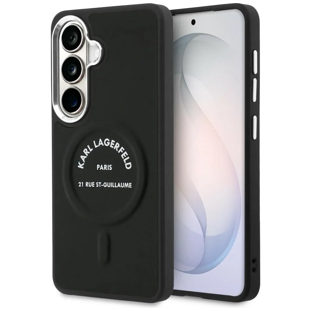 Custodia MagSafe per Samsung Galaxy S26 S942, Karl Lagerfeld, Karl RSG Logo, Nera - immagine 1