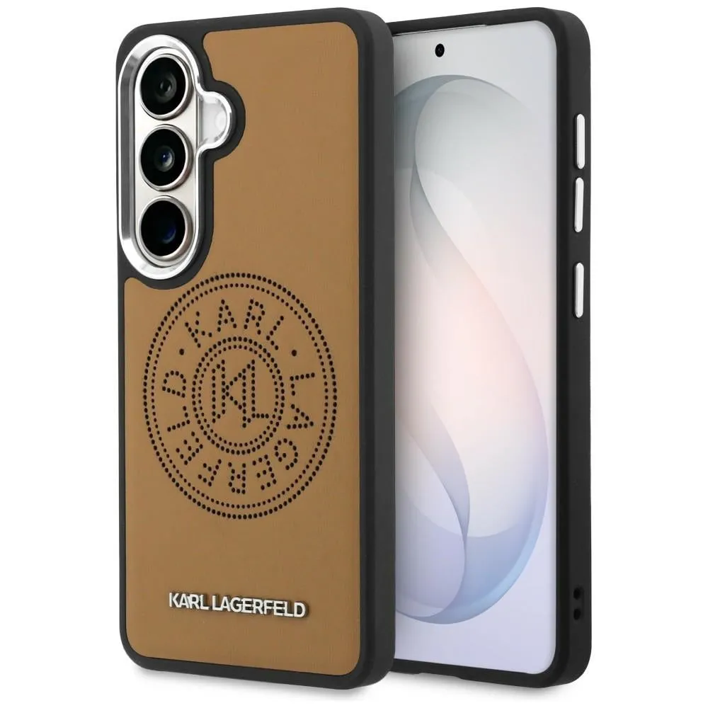 Custodia MagSafe per Samsung Galaxy S26 S942, Karl Lagerfeld, Karl Round Point Logo, Marrone - immagine 1