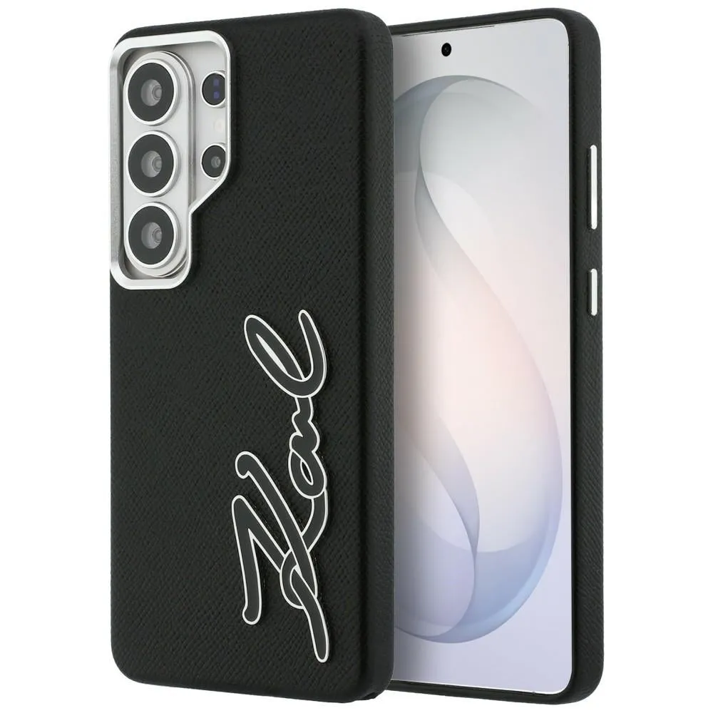 Custodia per Samsung Galaxy S26 Ultra S948, Karl Lagerfeld, Signature Resin Logo, Nera - immagine 1