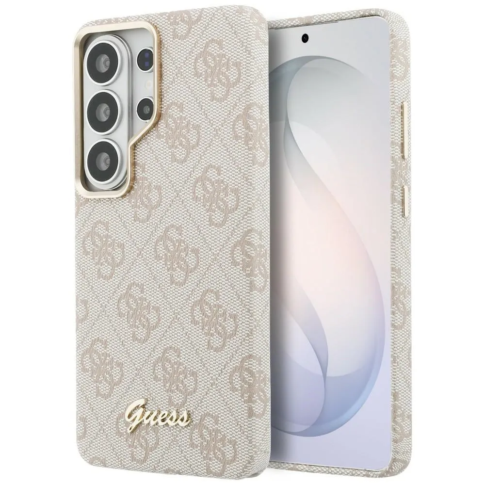 Custodia MagSafe per Samsung Galaxy S26 Ultra S948, Guess, 4G Script Logo, Rosa - immagine 1
