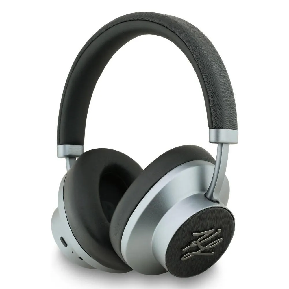 Auricolari Bluetooth Karl Lagerfeld Grained Initials, A2DP, ANC, Nero - immagine 1