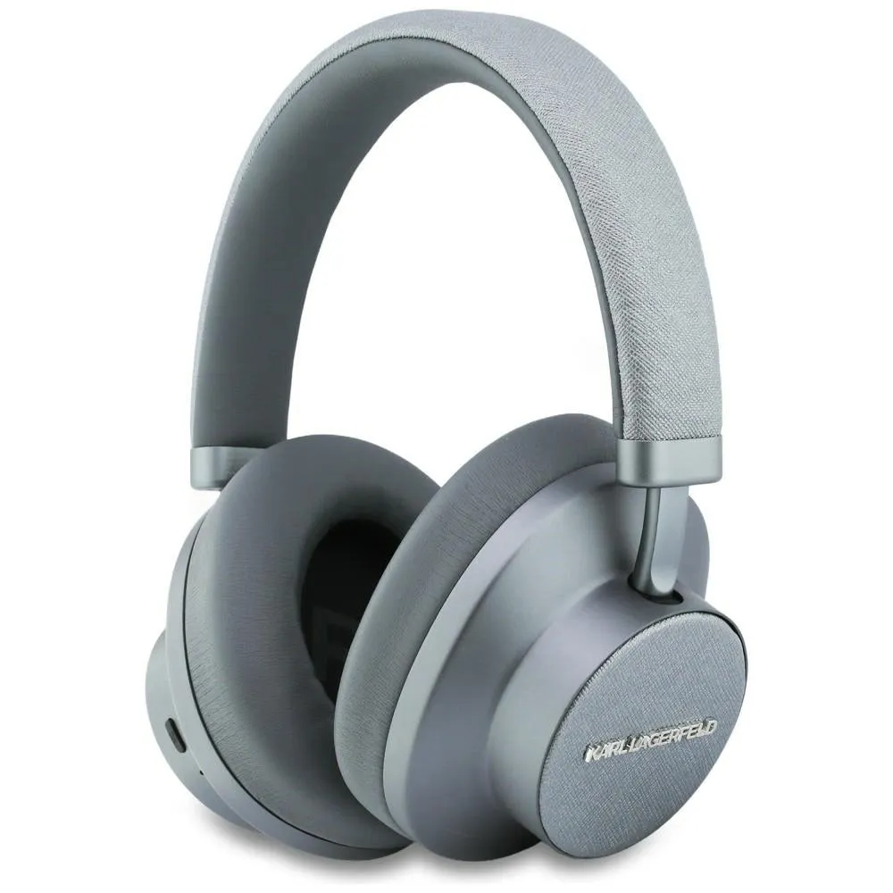 Auricolare Bluetooth Karl Lagerfeld Saffiano Elongated, A2DP, ANC, Grigio - immagine 1