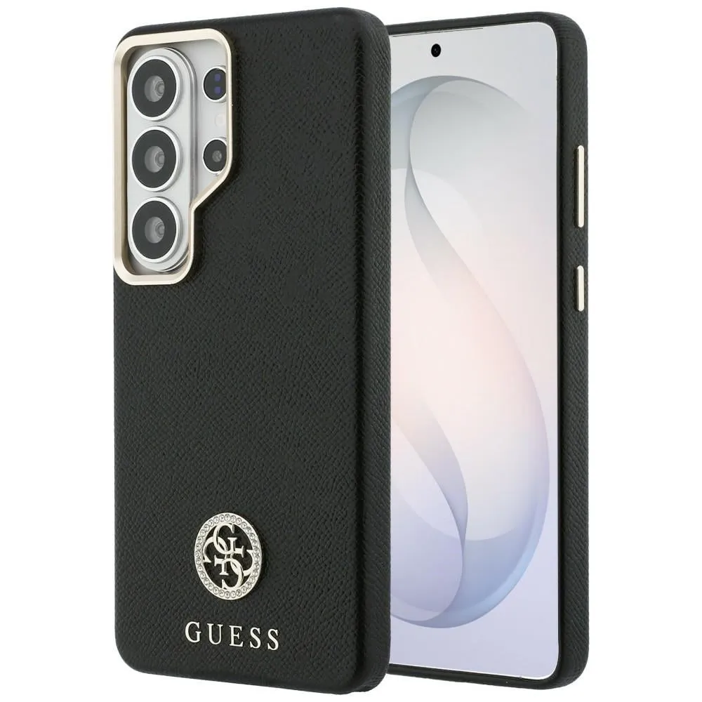 Custodia MagSafe per Samsung Galaxy S26 Ultra S948, Guess, Rhinestone Round Logo, Nera - immagine 1