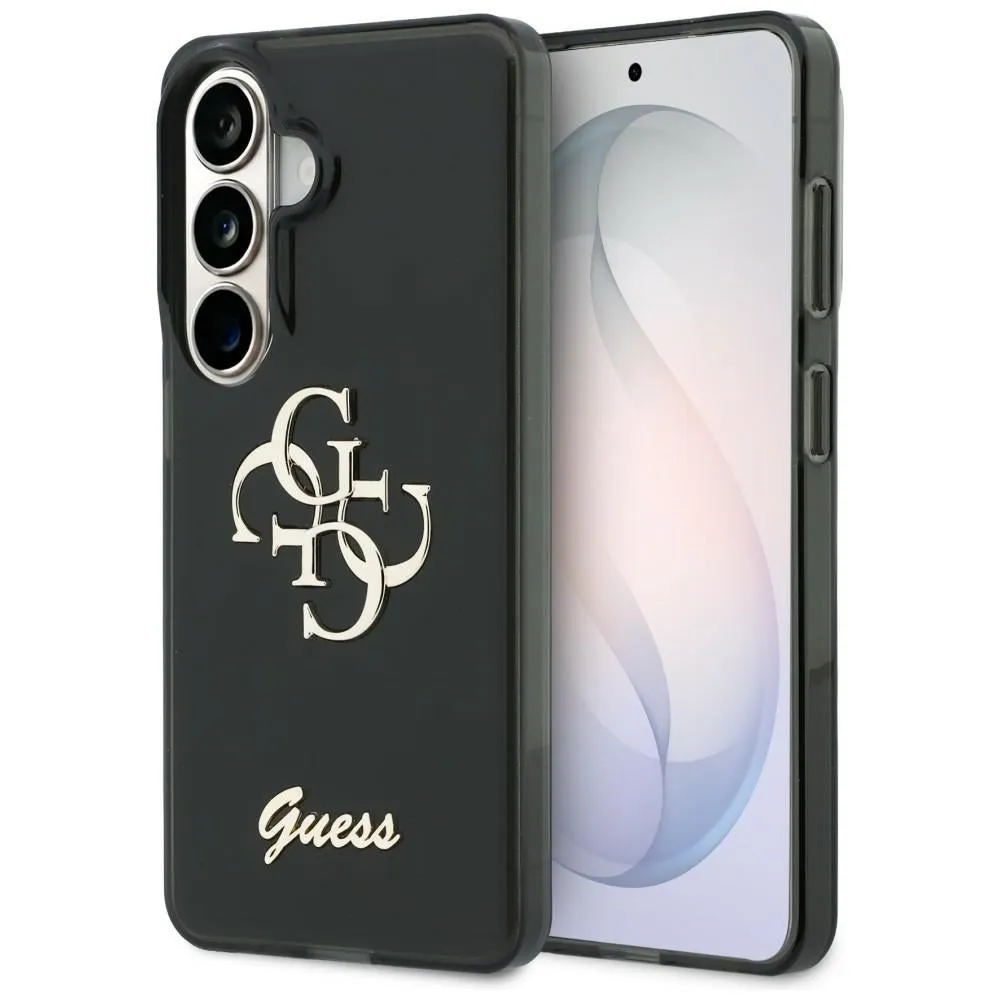 Custodia per Samsung Galaxy S26 S942, Guess, IML Big Metal 4G Script, Nera - immagine 1