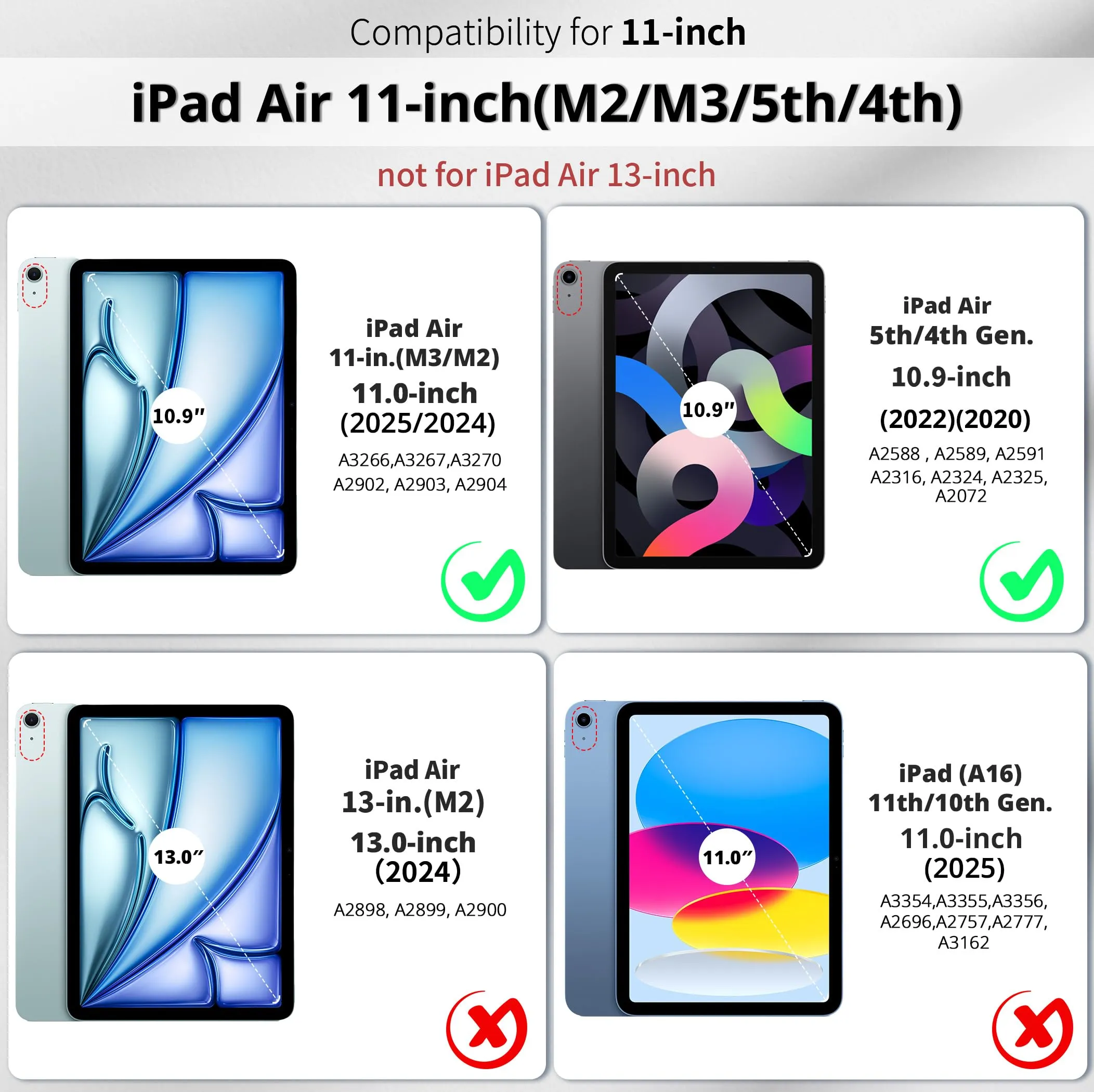 EasyAcc Cover Compatibile con iPad Air 11 Pollici M4/M3/M2 2026/2025/2024 - immagine 2