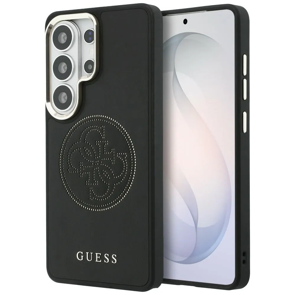 Custodia MagSafe per Samsung Galaxy S26 Ultra S948, Guess, Logo Perforato, Nera - immagine 1