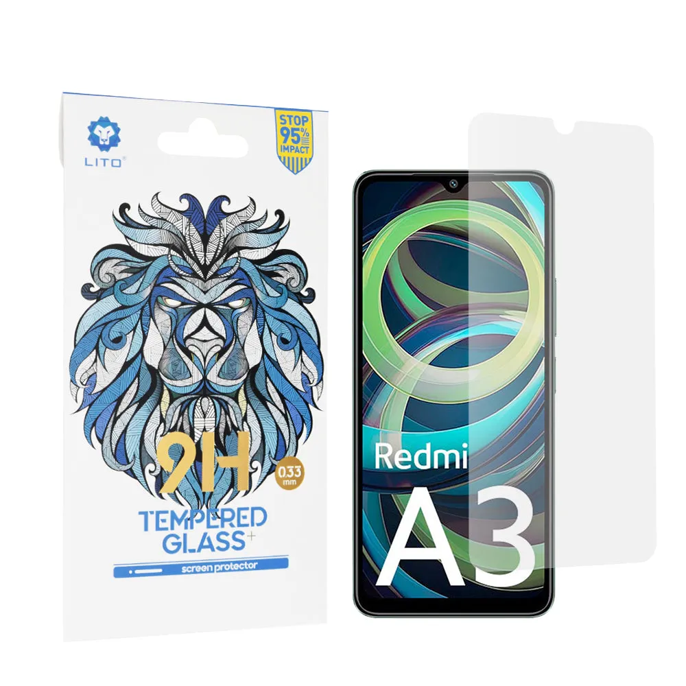 Pellicola Protettiva Schermo Lito Classic per Xiaomi Redmi A3x / A3, Vetro Temperato, Full Glue, 2.5D - immagine 1
