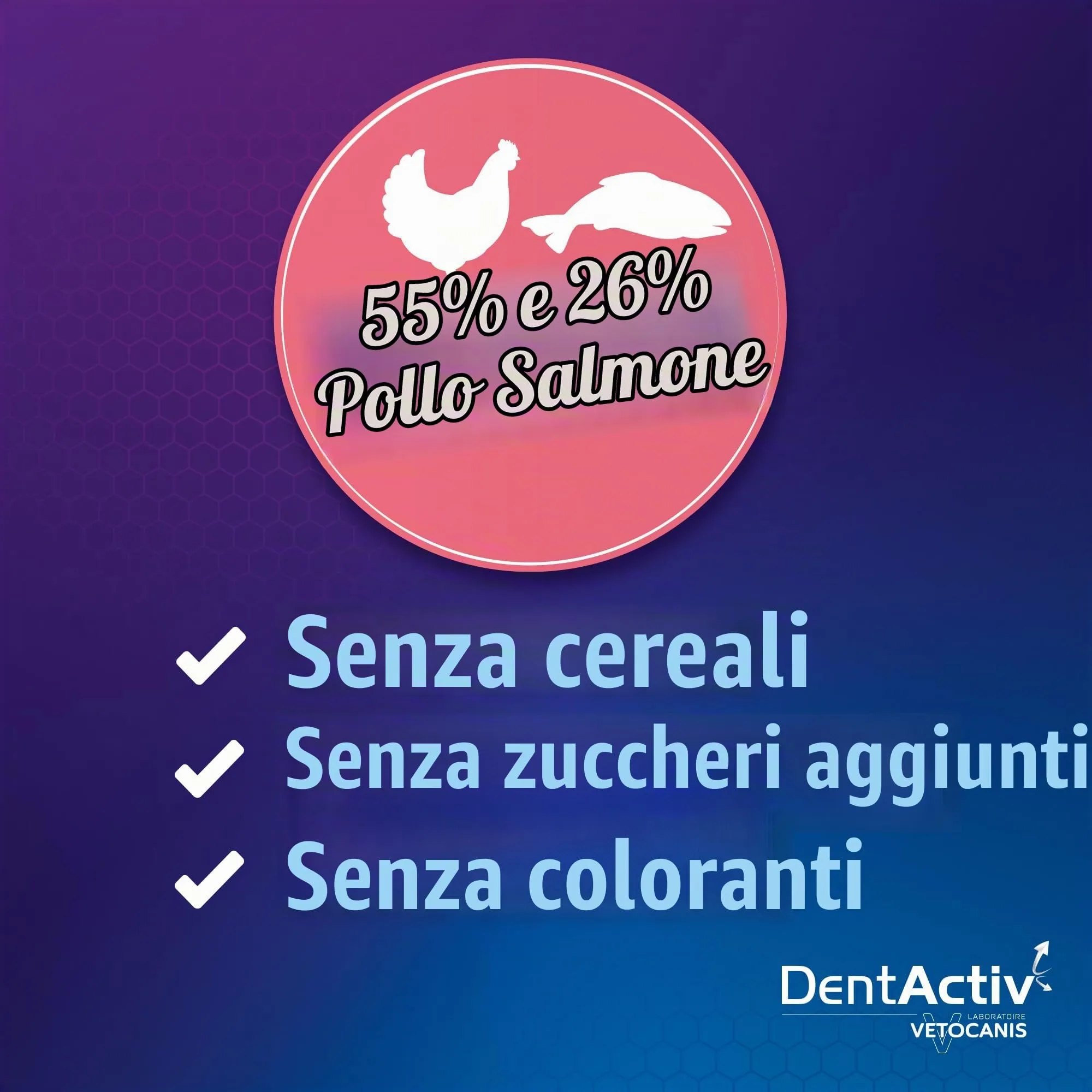 Vetocanis | Dentactiv | Stick Dentistico Gatto | Dolcetti per gatti | Igiene e Salute del Gatto | Ricco di Carne & Pesce| 55% Pollo 26% Salmone | Consigliato dai Veterinari | Sistema anti-placca - immagine 5