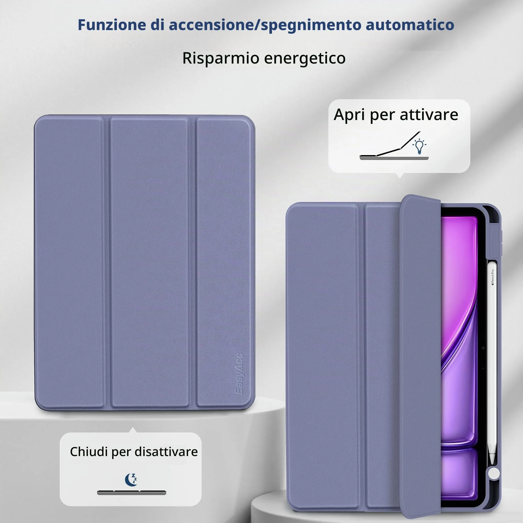 EasyAcc Cover Compatibile con iPad Air 11 Pollici M4/M3/M2 2026/2025/2024 - immagine 5