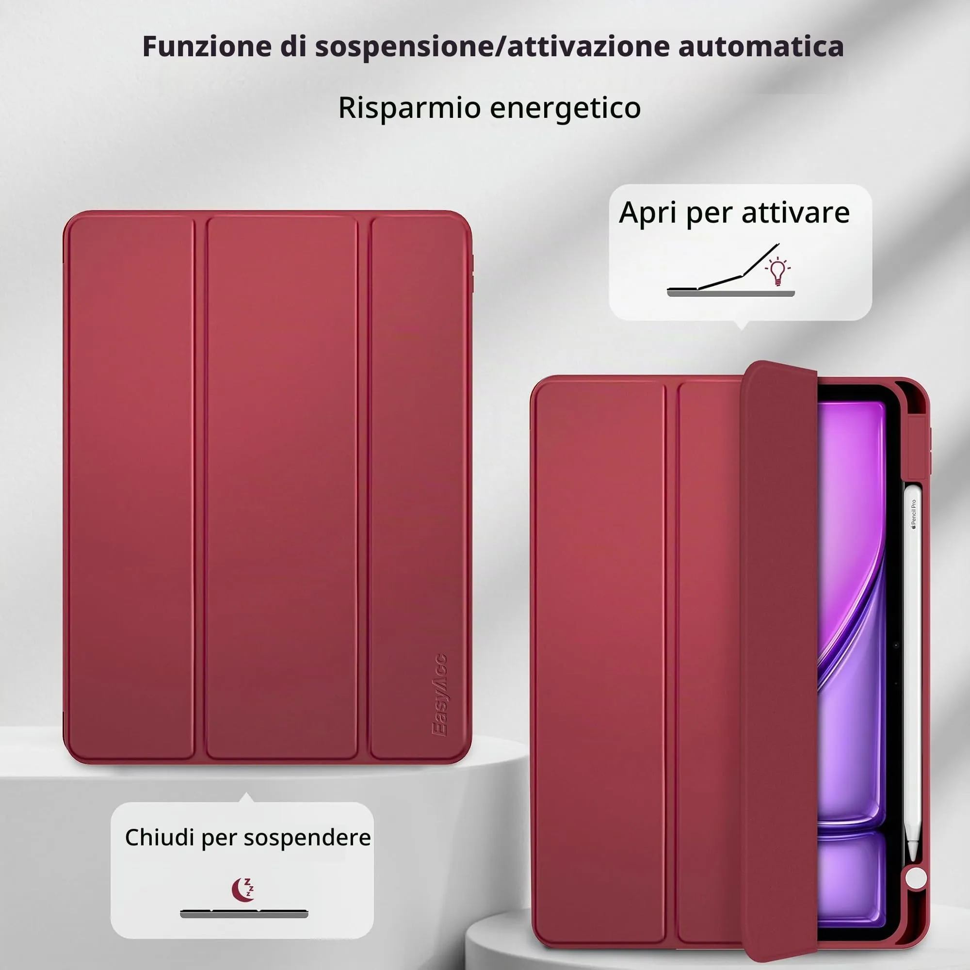 EasyAcc Cover Compatibile con iPad Air 11 Pollici M4/M3/M2 2026/2025/2024 - immagine 5