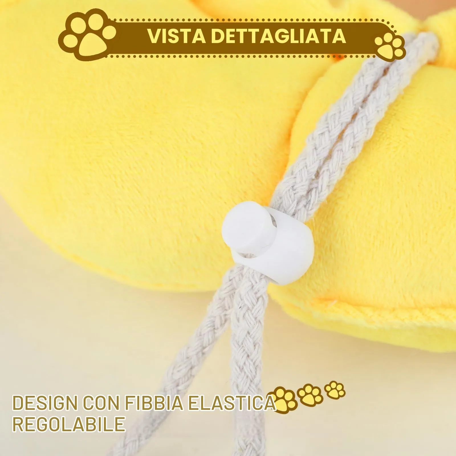 Collare Protettivo per Gatti - Collare Elisabettiano Taglia M - Cotone PP Morbido - Previene leccate post-operatorie - Per Gatti e Cani Piccoli (Girasole) - immagine 4