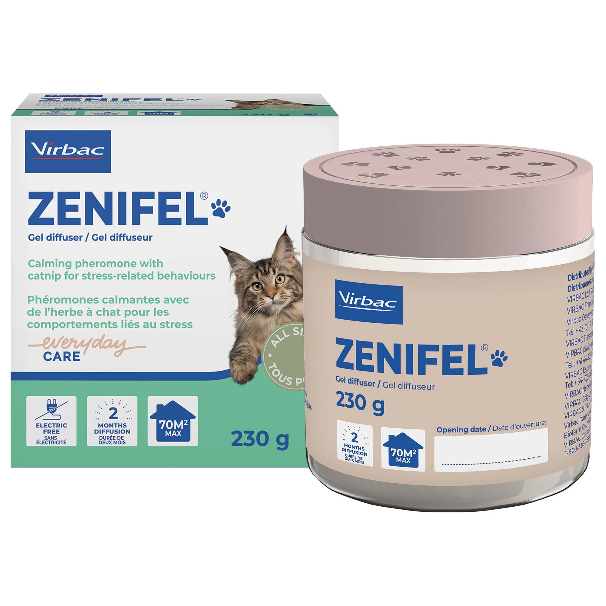 Virbac Zenifel Diffusore in Gel Calmante per Gatti 230 g - immagine 1